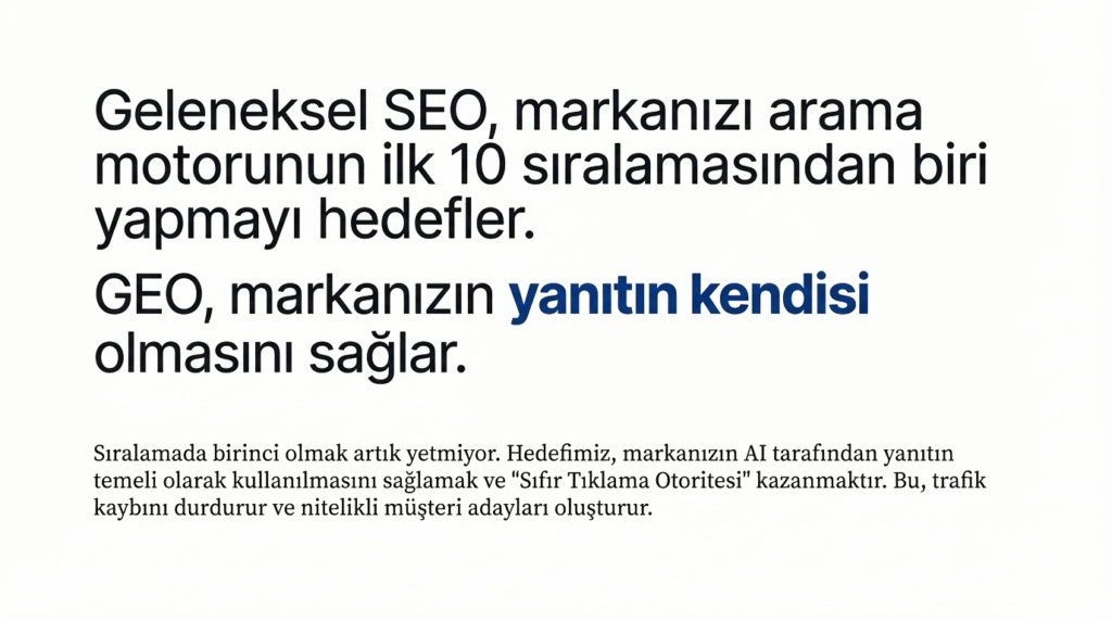 Generative Engine Optimization (GEO) Hizmetimiz Nedir? &mdash; SEO Blog 1